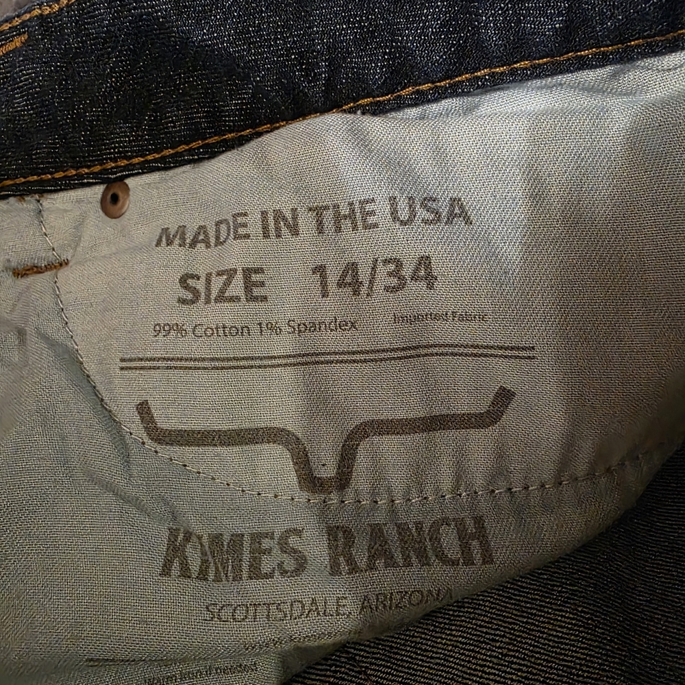 Kimes Ranch Dark Blue Straight Leg Jeans - Picture 4 of 6